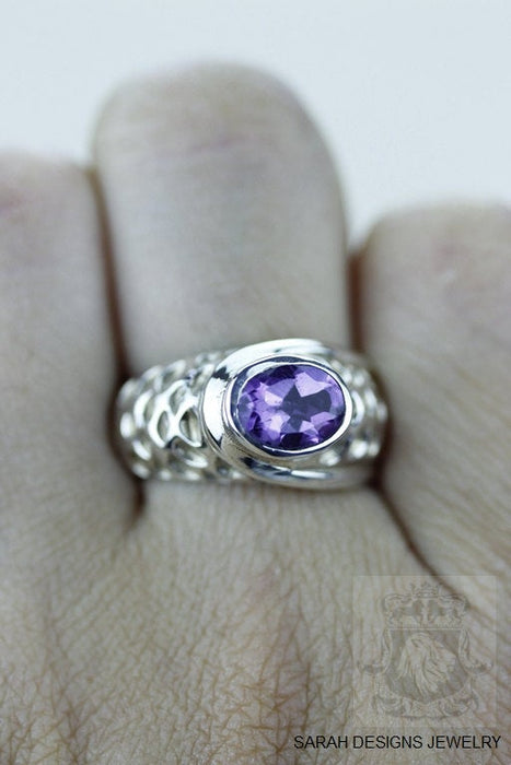 Size 7 Amethyst Sterling Silver Ring r743