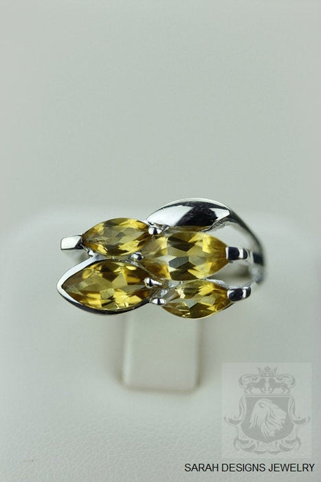 Size 7 Citrine Sterling Silver Ring r654