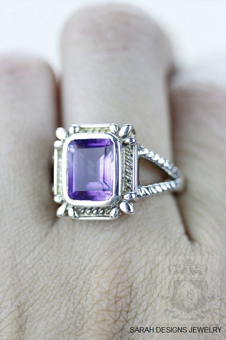 Size 7 Amethyst Sterling Silver Ring r793