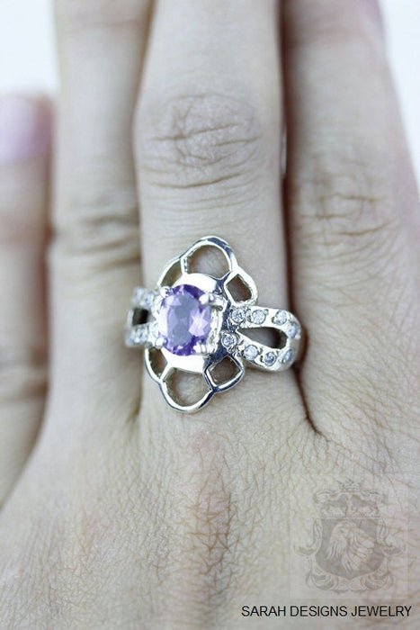 Size 7 Amethyst Sterling Silver Ring r741
