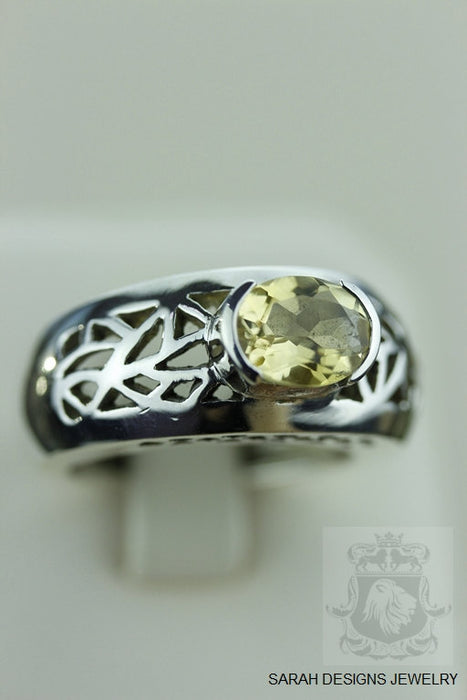 Size 8 Citrine Sterling Silver Ring r928