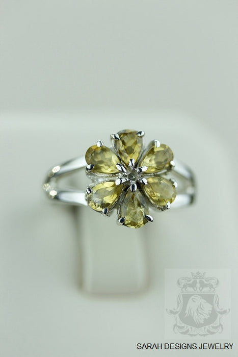 Size 6.5 Citrine Sterling Silver Ring r932