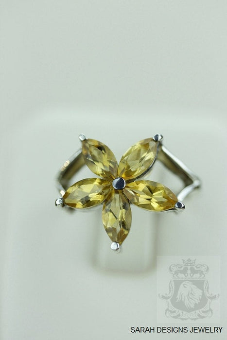 Size 7.5 Citrine Sterling Silver Ring r957