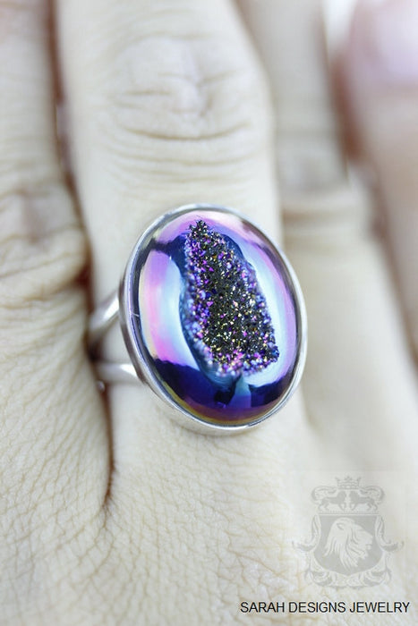 Size 6.5 Drusy Sterling Silver Ring r1123