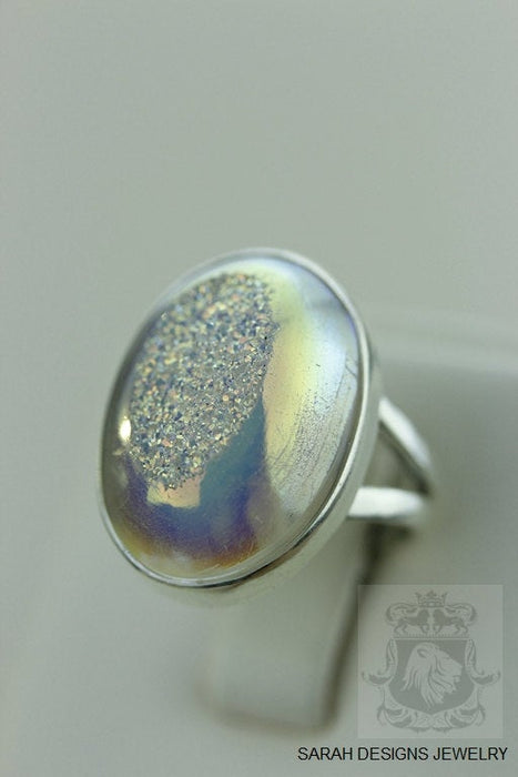 Size 5.5 Drusy Sterling Silver Ring r1142