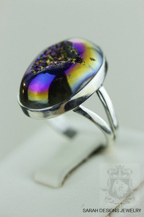 Size 10 Drusy Sterling Silver Ring R1135