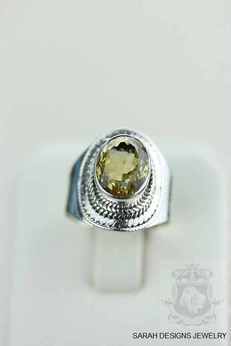 Size 6.5 Citrine Sterling Silver Ring r1287