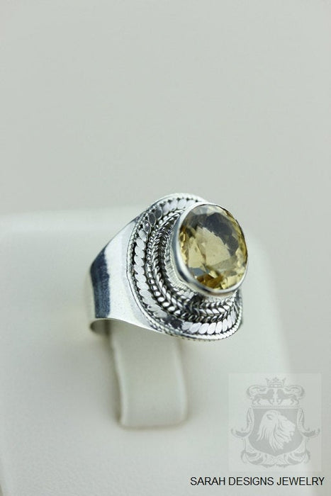 Size 6.5 Citrine Sterling Silver Ring r1287