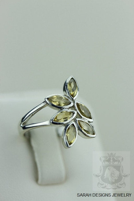 Size 6.5 Marquise Citrine Sterling Silver Ring r1328