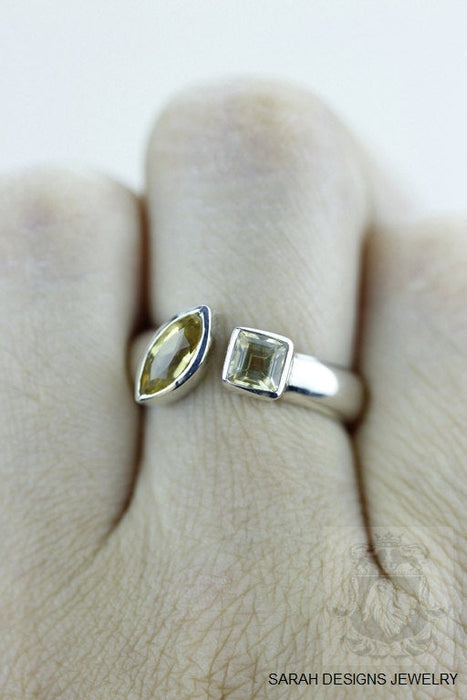 Size 6.5 Citrine Sterling Silver Ring r1329