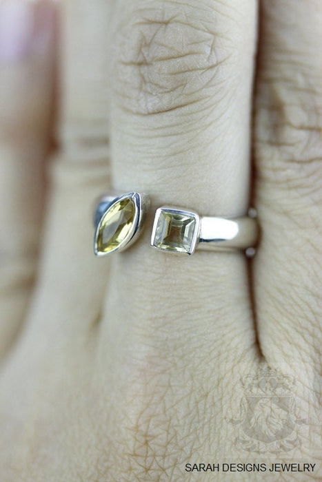 Size 6.5 Citrine Sterling Silver Ring r1329