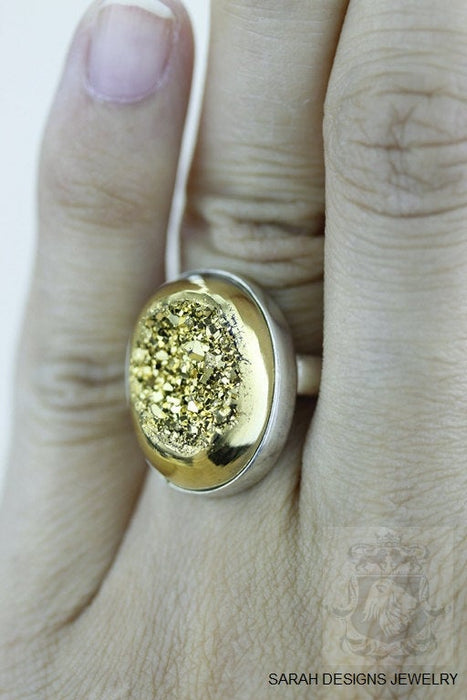 Size 5.5 Drusy Sterling Silver Ring r1359