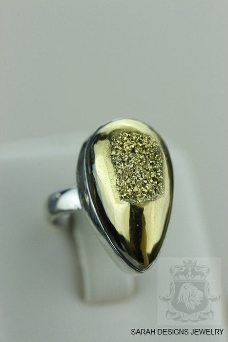 Size 6.5 Drusy Sterling Silver Ring r1358