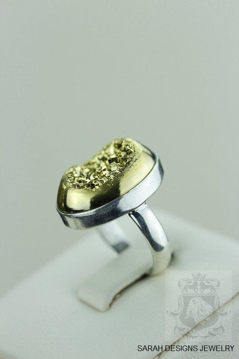 Size 5.5 Drusy Sterling Silver Ring r1359