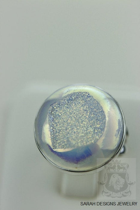 Size 6.5 Drusy Sterling Silver Ring r1199
