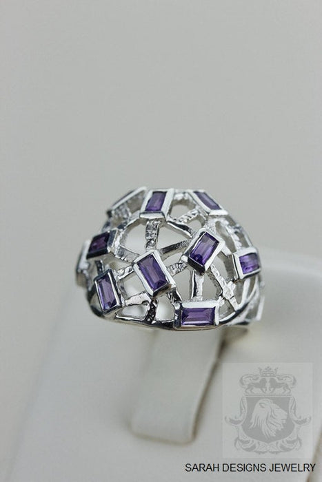 Size 7 Amethyst Sterling Silver Ring r1381