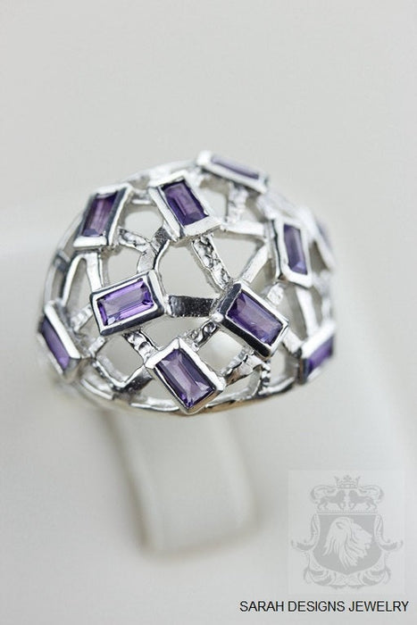 Size 7 Amethyst Sterling Silver Ring r1381