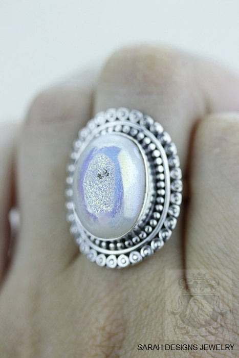 Size 6 Drusy Sterling Silver Ring r1421