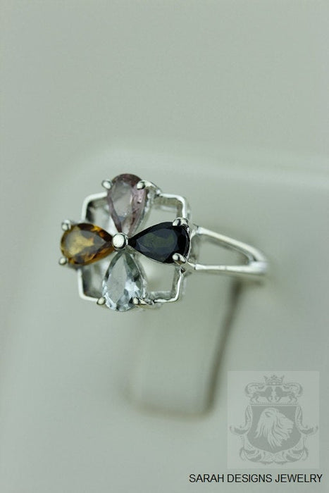 Size 6 Watermelon Tourmaline Sterling Silver Ring r1477