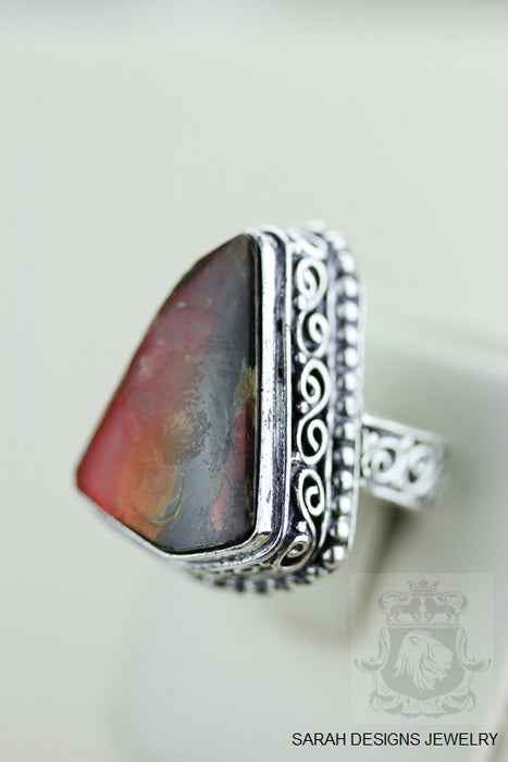 Size 6 Ammolite Sterling Silver Ring R1606
