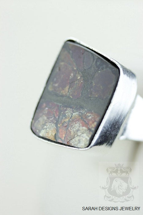 Size 7 Ammolite Sterling Silver Ring r1624