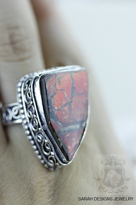 Size 10 Ammolite Sterling Silver Ring r1659